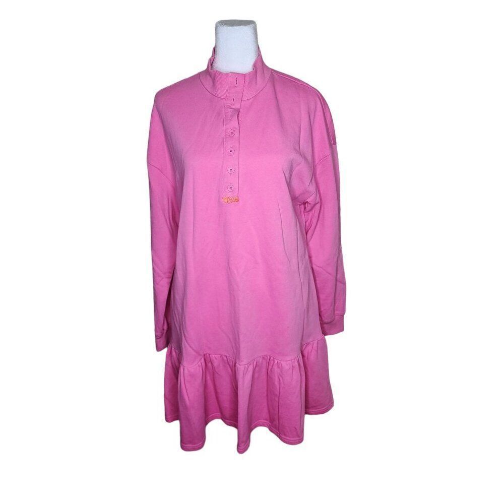 Caryn Lawn Maggie Dress Drop Waist Tunic Tennis Womens Size XL Pink